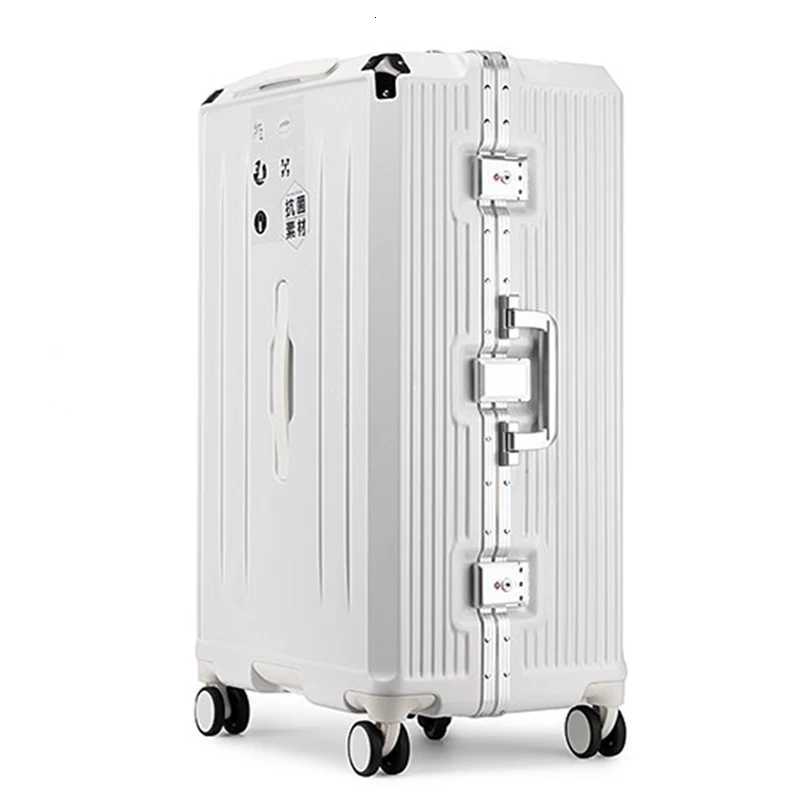 Fivewheeled Suitcase Aluminum Frame Multifunctional Luggage Men and Women Largecapacity Trolley Case 2028 inch Password Box W251028-image-1082096738