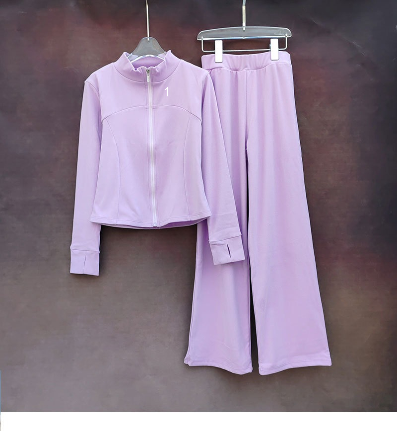 Ensemble de Yoga pour enfants, combinaison polaire thermique deux pièces, coupe cintrée, costume de danse pour filles, veste à manches longues, u