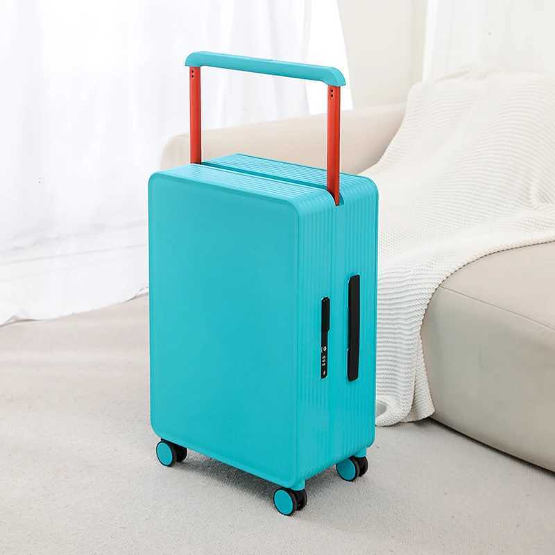 Center Wide Trolley Baggage PC Material Mute Universal Wheel 20 inch 24 inch Business Travel Suitcase Wet and Dry Separation W251028-image-1082096610