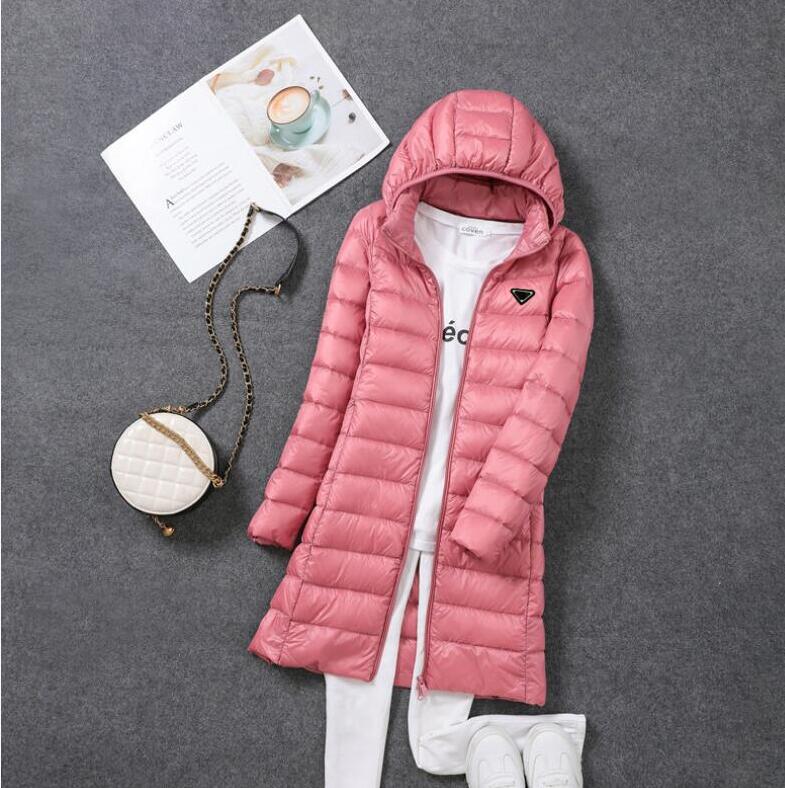5XL Winter Puffer designer cardigan Jacket Women classic middle long Warm body luxury Jacket white duck down coats ultral light Female Outerwear Par
