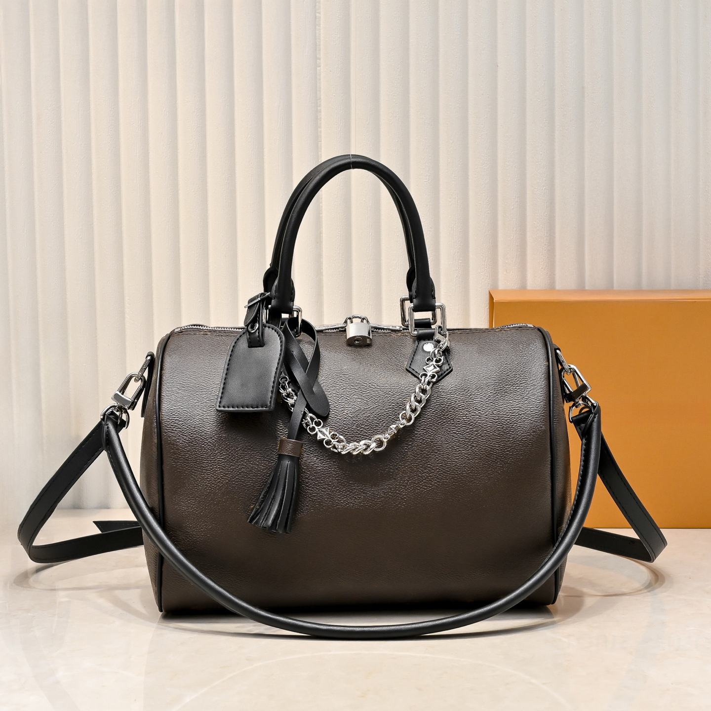 Luxy Brand Designer Boston Bag for Women,30cm Travel Barrel Purse with Shoulder Strap, Spacious Tote Perfect for Travel, Work, Daily Use Elegant-image-1097180633