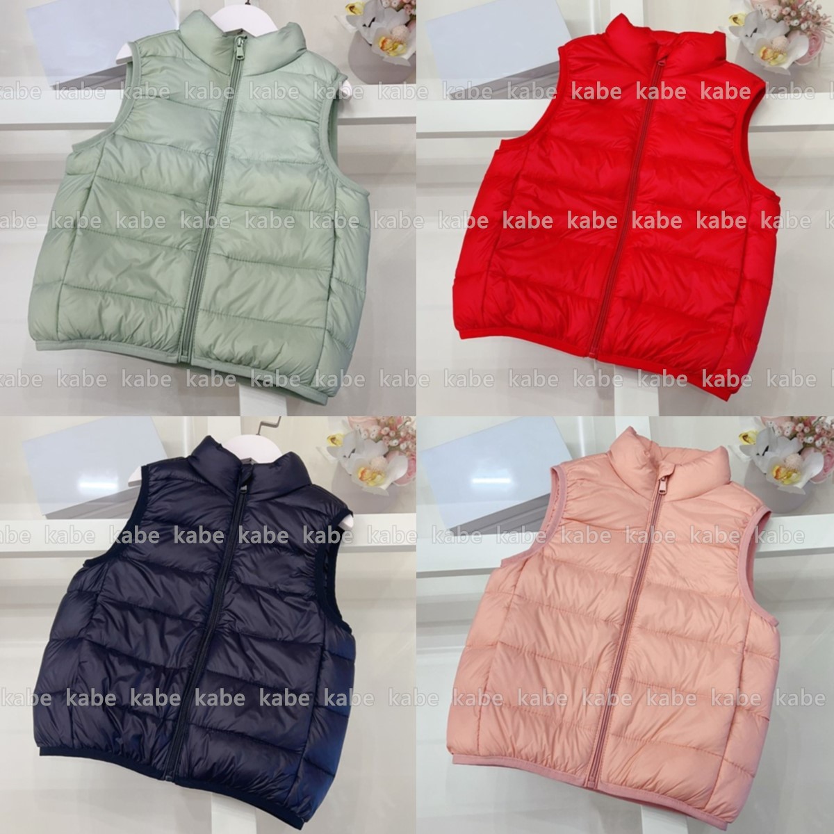 Designer Waistcoat Kids Down vest Brand Outwear toddler winter Baby Girls Toddler Children black white pink yellow Clothing-image-1081989667