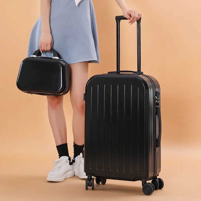 2025 New Small 20Inch Luggage Womens Durable CarryOn Suitcase with Zipper Password Travel Bag for Men And Women W251028-image-1082097084