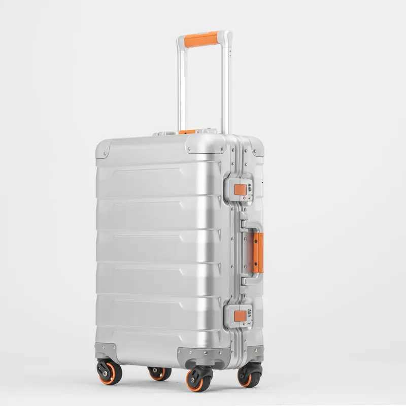 New allaluminum travel luggage universal wheel men and women fashion metal box business luggage 2024 inch trolley suitcase W251028-image-1082096880