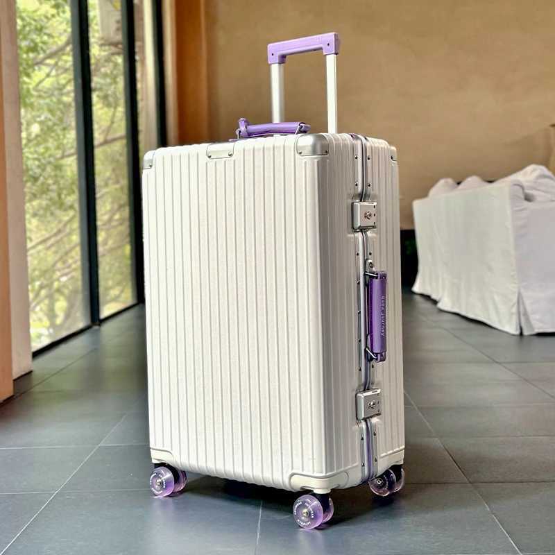 Womens 20inch carryon suitcase checkin free leather case 2025 new style travel case trolley case small combination lock W251028-image-1082096527