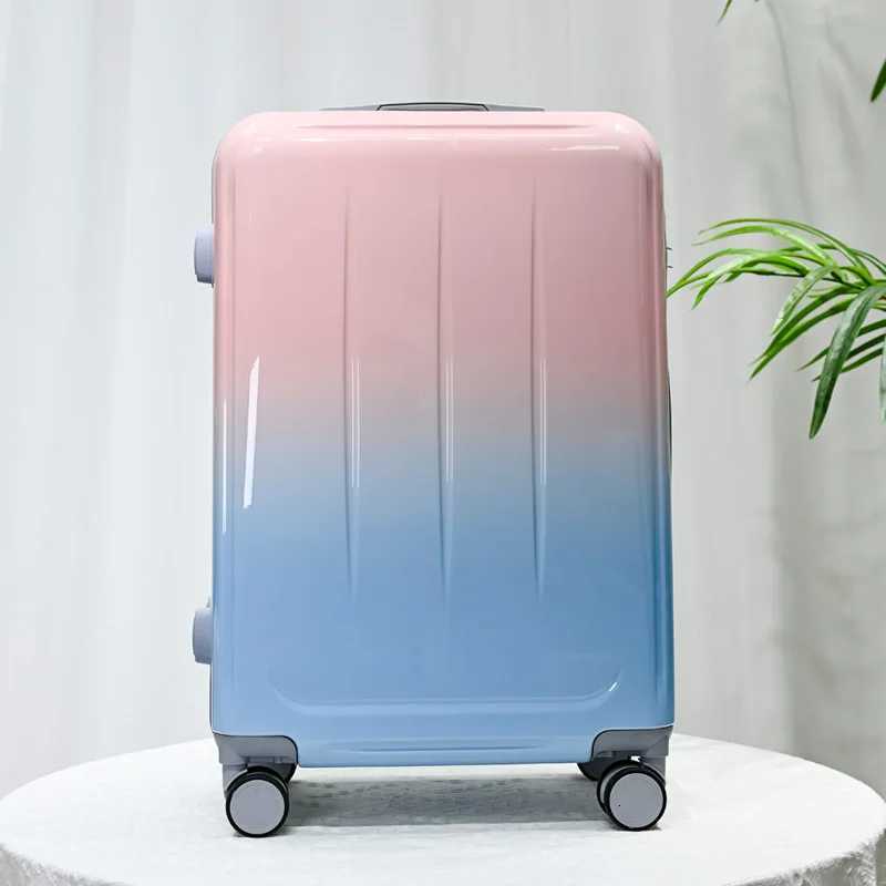 Wholesale Modern Gradient Color 2024Inch Retro Trolley Suitcase Light Weight Designer Travel Luggage Spinner for Trips W251028-image-1082097740