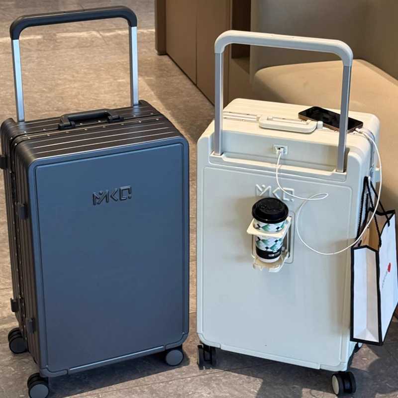 Multifunctional Luggage Wide Trolley Aluminium Frame Models PC Universal Wheel can Boarding 2022242628 inch Travel Suitcase W251028-image-1082096926