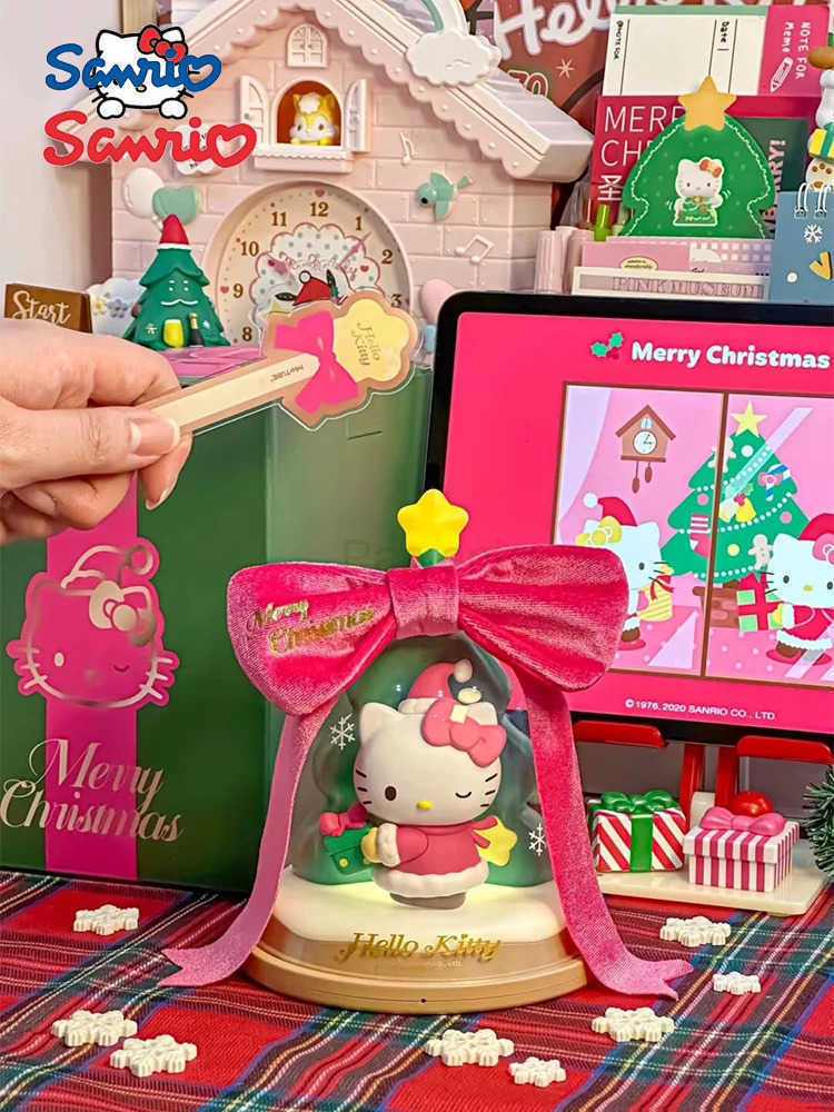 Sanrio Hello Kitty Christmas Ornament Light Cartoon Cute Sanrio Hello Kitty Night Light Girl Creative Ornament Christmas Gift L251028-image-1081993031