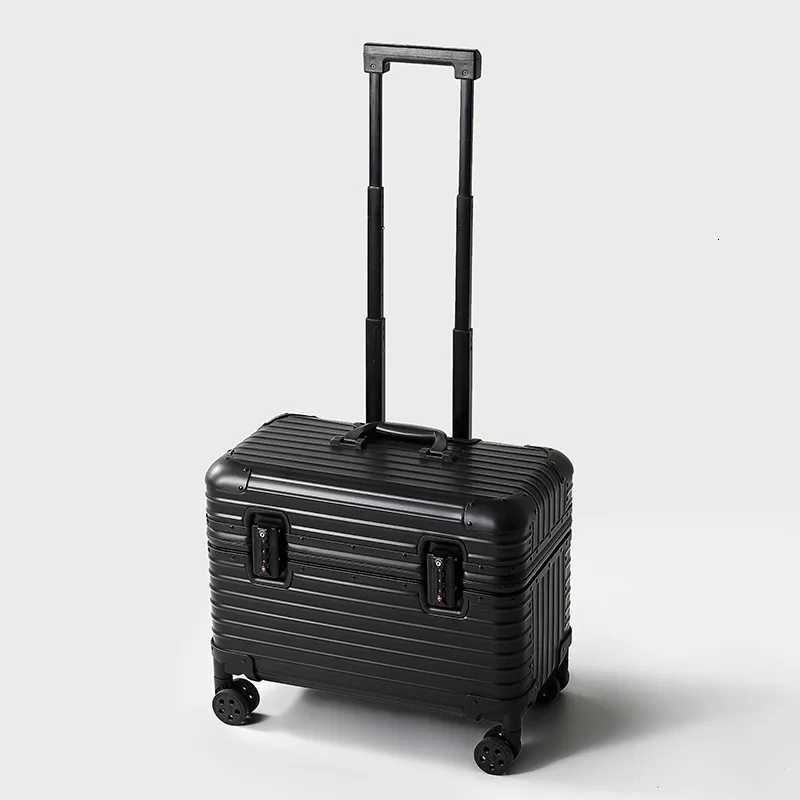 100 Aluminum Suitcase 182022 inch Metal Hard Luggage Carryon Cabin Suitcase Top Open Camera Case Equipment Storage Box W251028-image-1082096485