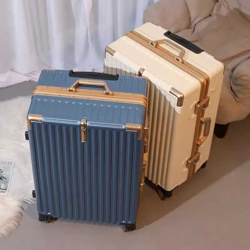 202428 Inch Aluminum Frame Suitcase Luggage Sturdy And ScratchResistant Suitcase WIth TSA Lock Luggage W251028-image-1082096704
