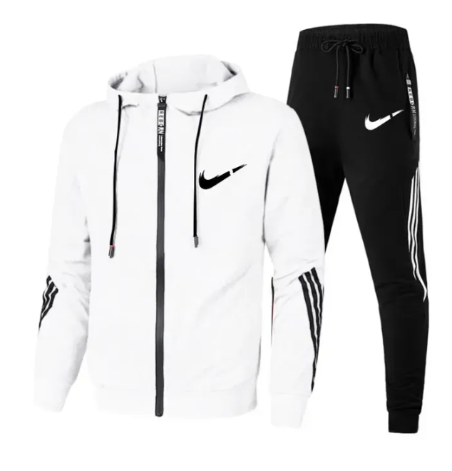 Men Designer Tracksuits 2025 Fleece zipper Casual plus-size Hoodies Pants Set jacket Sweat Suits Black Solid Brand breathable Winter running hood
