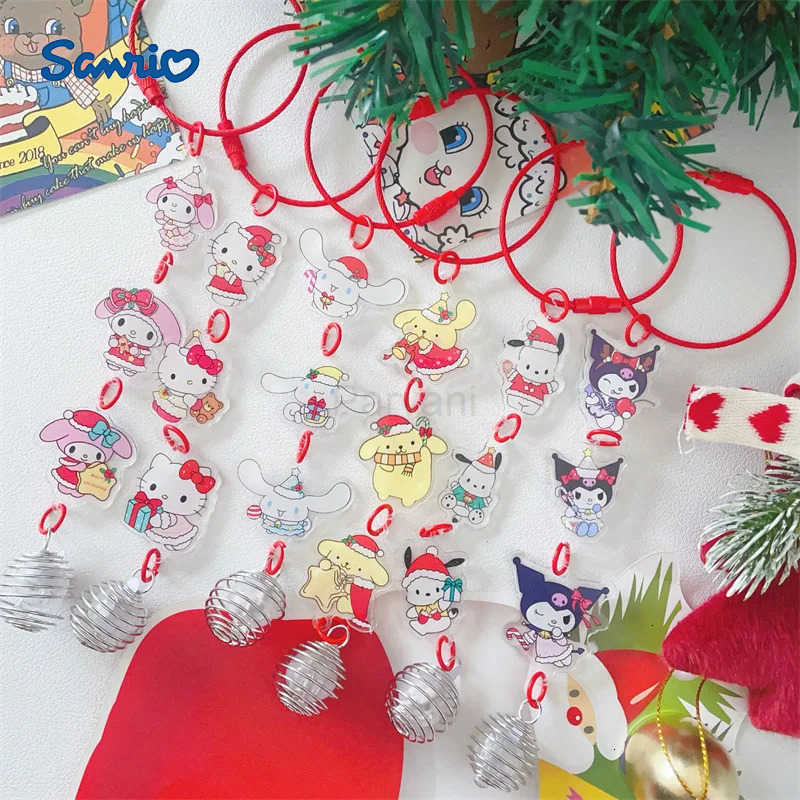 Sanrio New Hellokitty Kuromi Ambient Light Winter Christmas Glow Night Lights Keychain Decoration Kids Dress Up Accessories Gift Toys L251028-image-1081993143