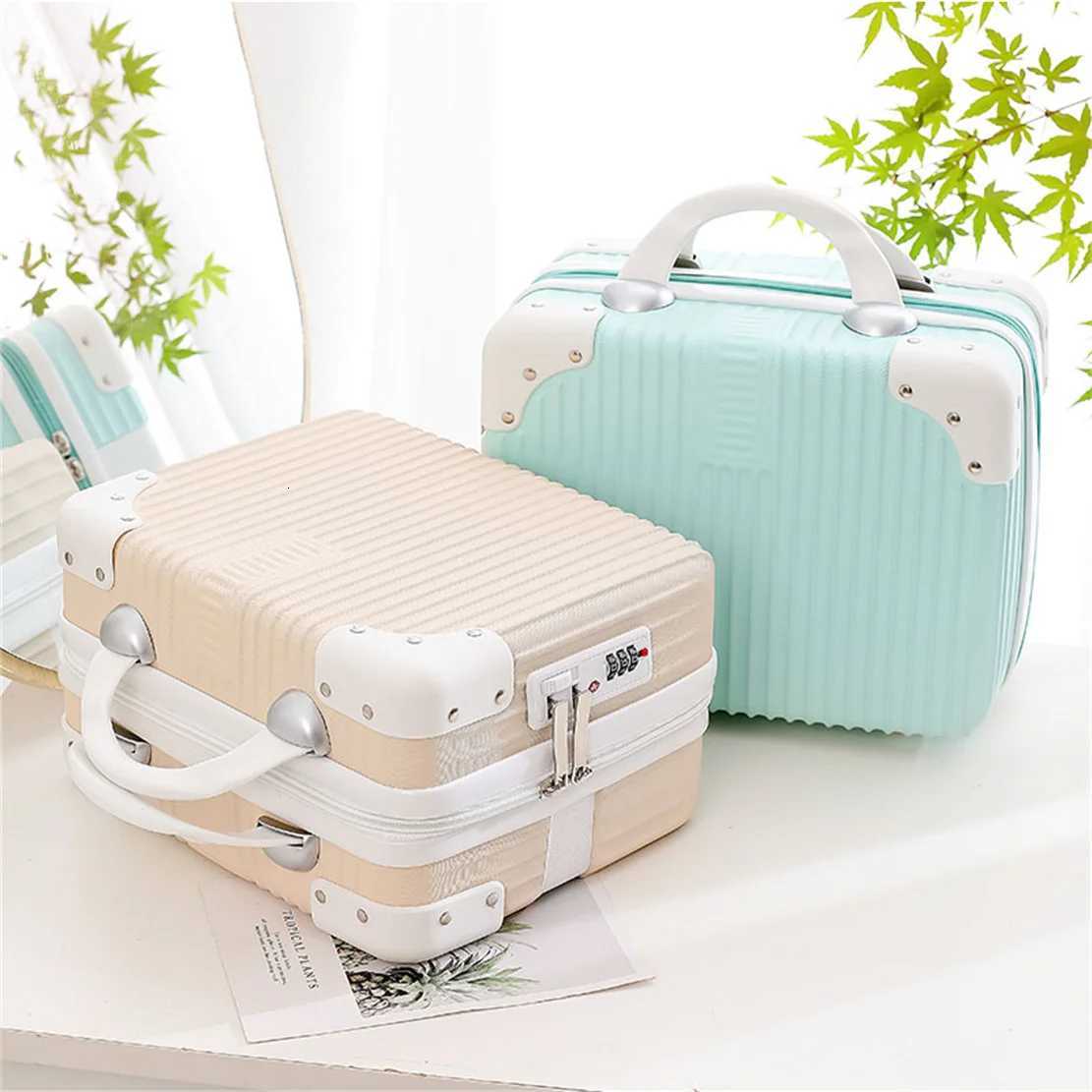 1 Piece of Cute Suitcase 14inch Small Fresh Girls Cosmetic Case Mini Hand Storage Gift Bag Souvenir W251028-image-1082096563