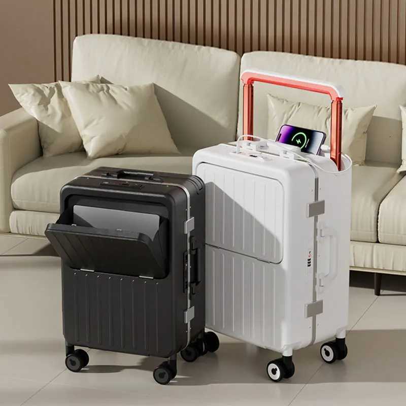 24inch luggage with an aluminum frame wide pull rod and front opening as well as a highvalue 20inch travel suitcase pull r W251028-image-1082097706