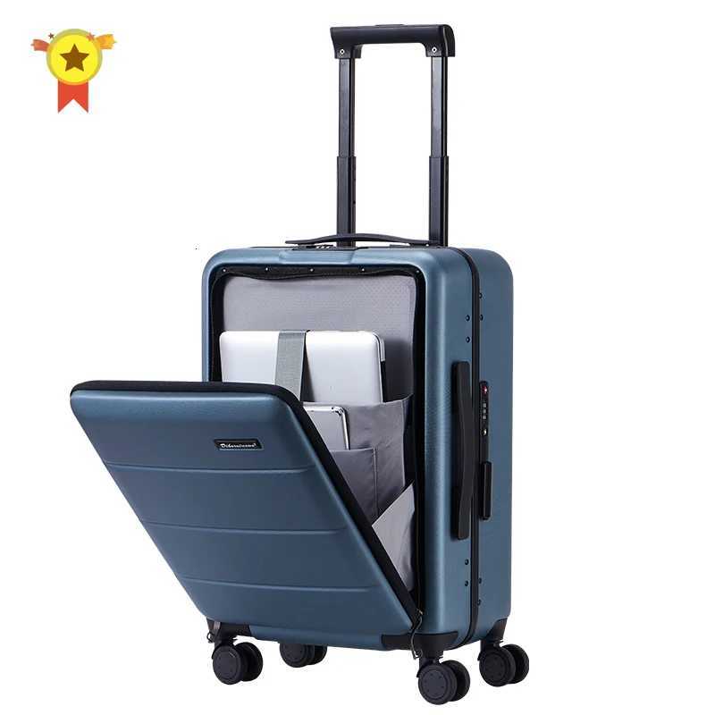 Front Opening Luggage 18202426 inch Suitcase Laptop Bag Zipper Carry on Suitcases Travel Trolley Case Business Travel Bag W251028-image-1082096719