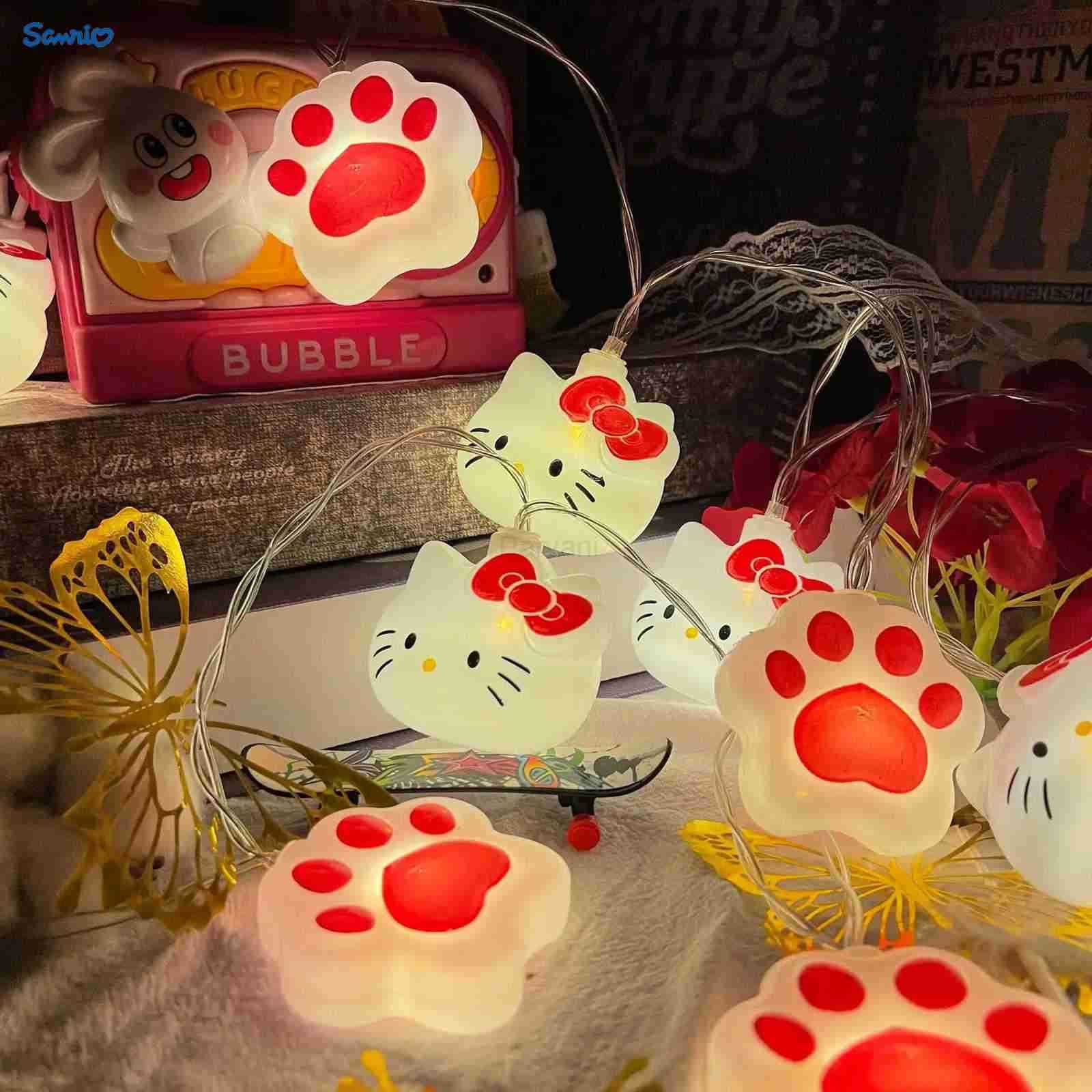 Sanrio Hello Kitty Sanrio String Light Girl Bedroom Atmosphere Room Decor Light Cartoon Night Ligh Children Christmas Halloween Gift L251028-image-1081993178