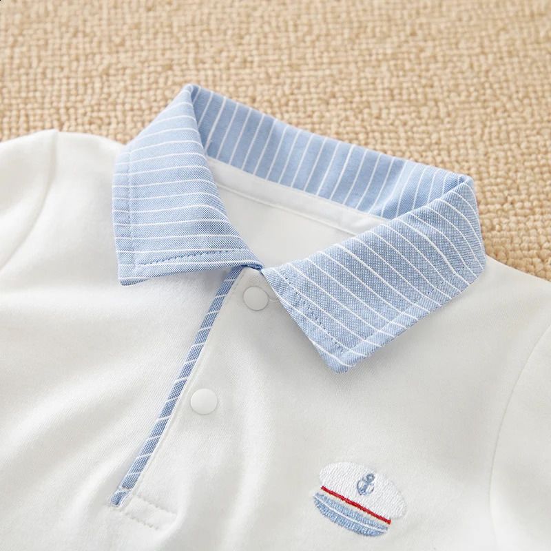 w619 Baby Polo Romper Long Sleeve Cotton Jumpsuit For Newborns & Infants 0 18 Months From Weigang-image-1082262867