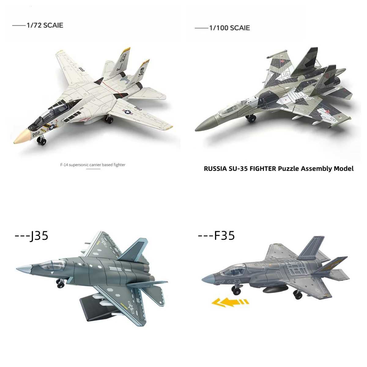 F14 Aircraft Model Plane Toy ABS Fighter Toys su35 J35 Stealth Fighter Model F35 Souvenir Collection Educational Toys L251025GGZU-image-1082122899