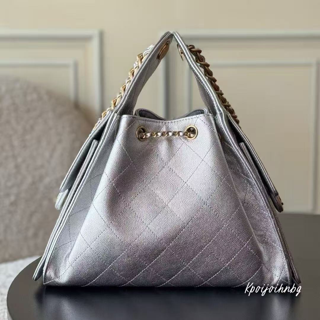 10A 25C TOP Hobo Bag 30cm Luxury Designer Crossbody Bucket Bag for Women Adjustable Drawstring Chain Strap Women's Shoulder bag with Two Inc