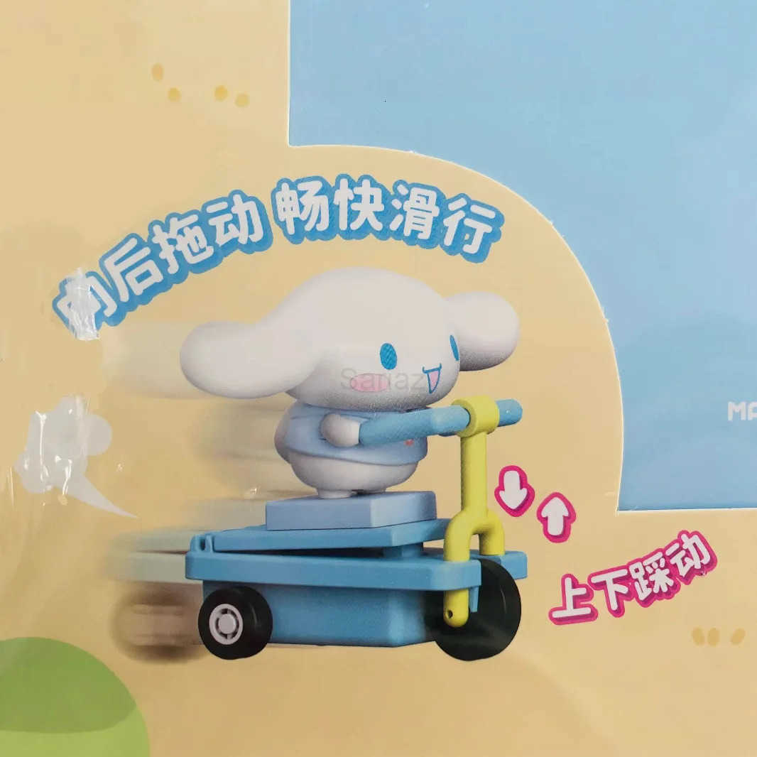 Sanrio Authentic Family Scooter Series Blind Box Toys Gift Anime Figures Hellokitty Pochacco Hangyodon Desktop Ornament For Kids H2511281-image-1086415488