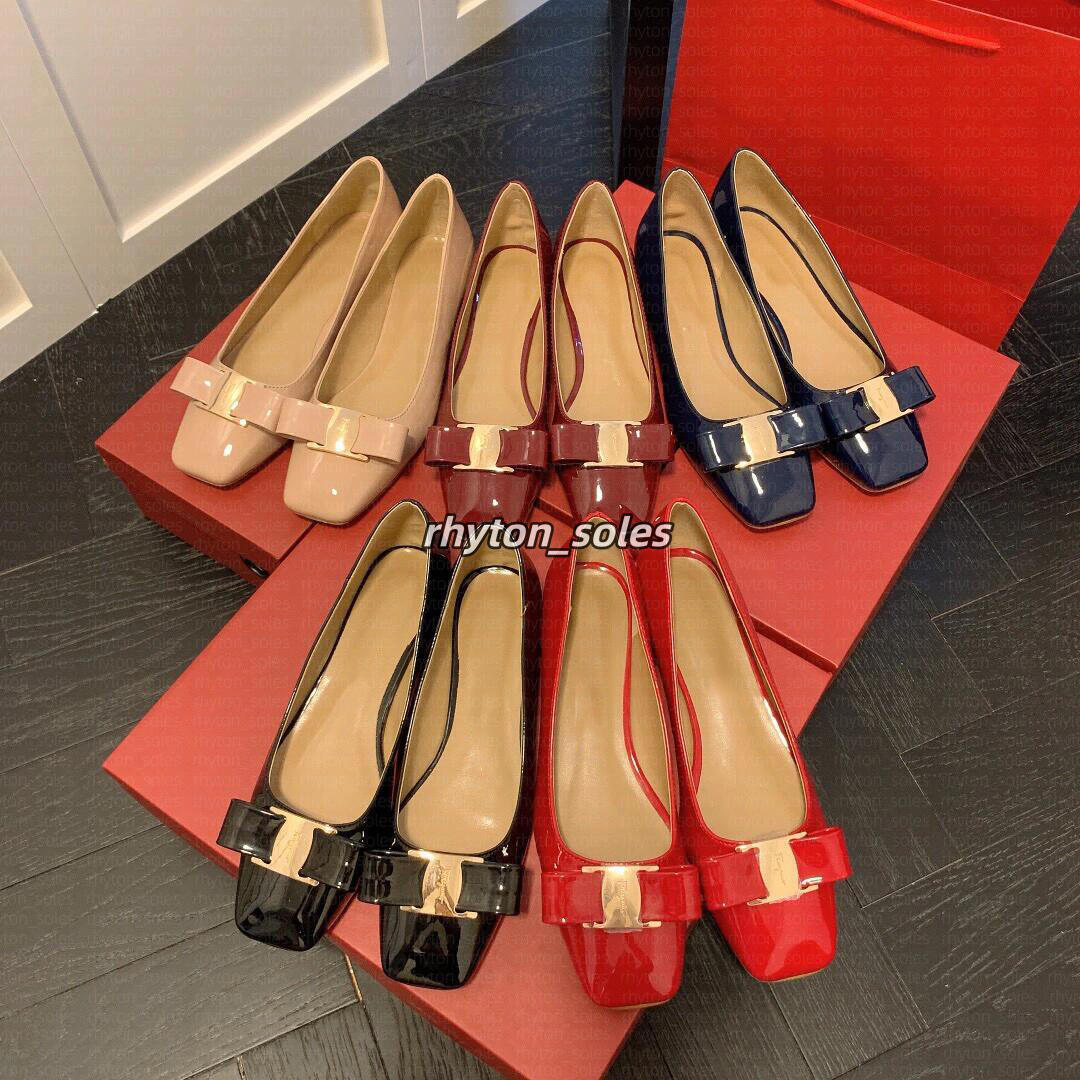Dress shoes Ballet Flats Chunky heel VARA ballet Party Mary Jane Round Ballet Wedding sandals outdoor Genuine Leather Casual shoes Women flat walk D