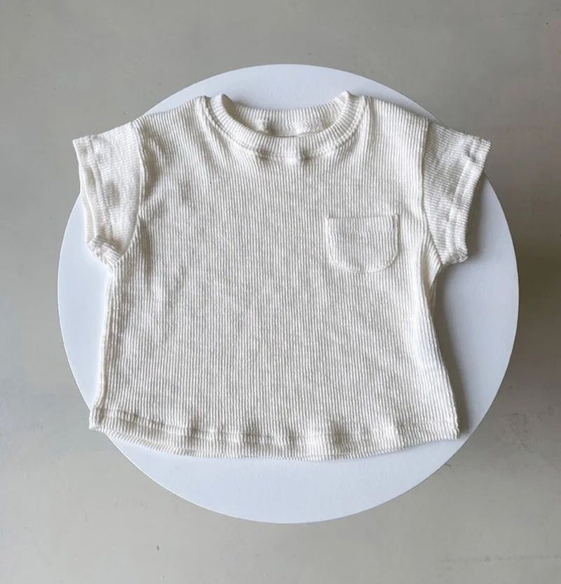 w610 Summer Thin Baby Short Sleeved Top with Soft Elastic Base Childrens Half Sleeved T-shirt-image-1082257892