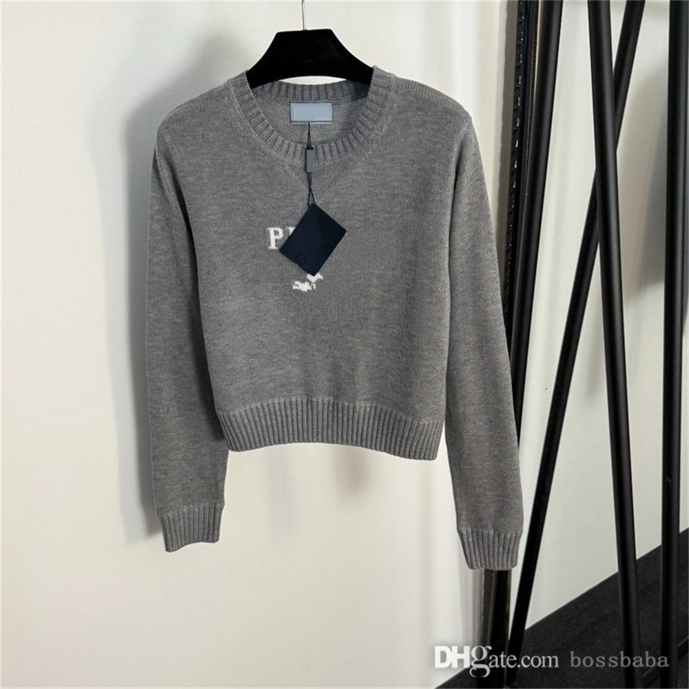 Knitted Designer Sweater Women Fashion Chest Letter Jacquard Pullover Sweatshirt Long Sleeve Sweaters Womens High Quality Luxury Top