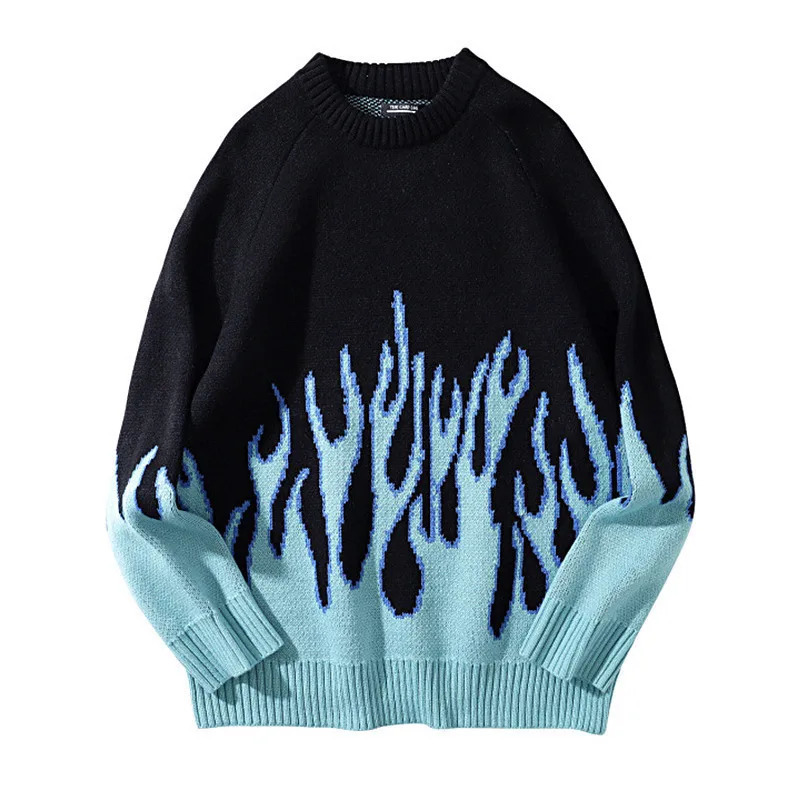 Sweater Men Pullovers Autumn Winter Knit Korean Loose Oversized Sweater Hip Hop Streetwear Vintage Knitwear 251028BJ