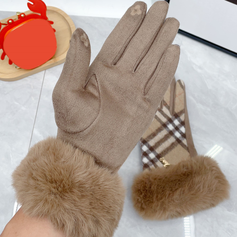 Cinq doigts gants gants designer femmes mode cinq doigts gants hiver laine gants chauds hommes rayures classiques Coldproof Touch