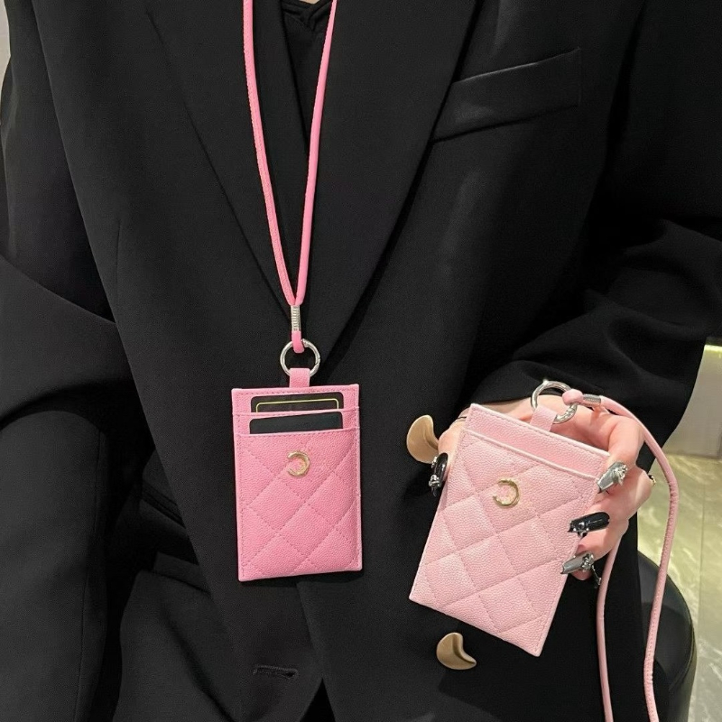 Fashion Designers Keychain Id Holder Lanyards Luxury Work Badge High-quality Leather ID Tag with Detachable Lanyard Variety Couple Gift-image-1084848601