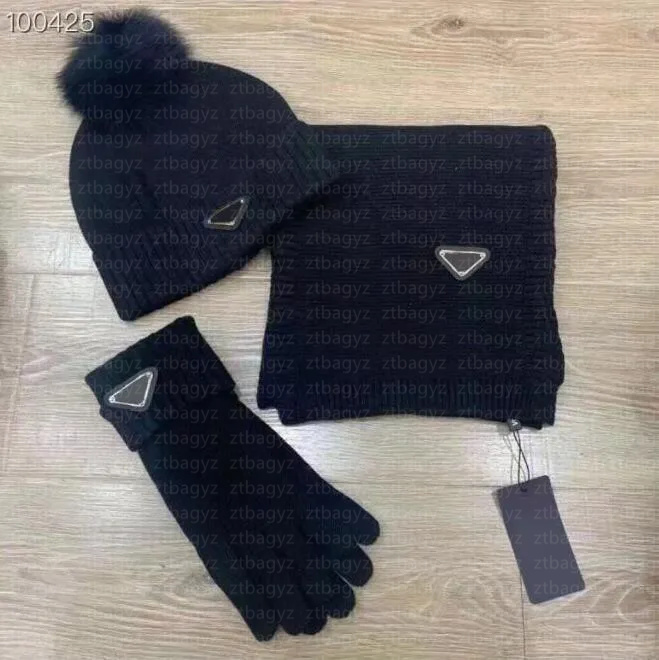 Winter scarf beanie designer scarf Three Piece Set red cap Scarf designer Glove Sets casquette Scarf For Men Women Knitted hats Ski Scarves Mask Glo