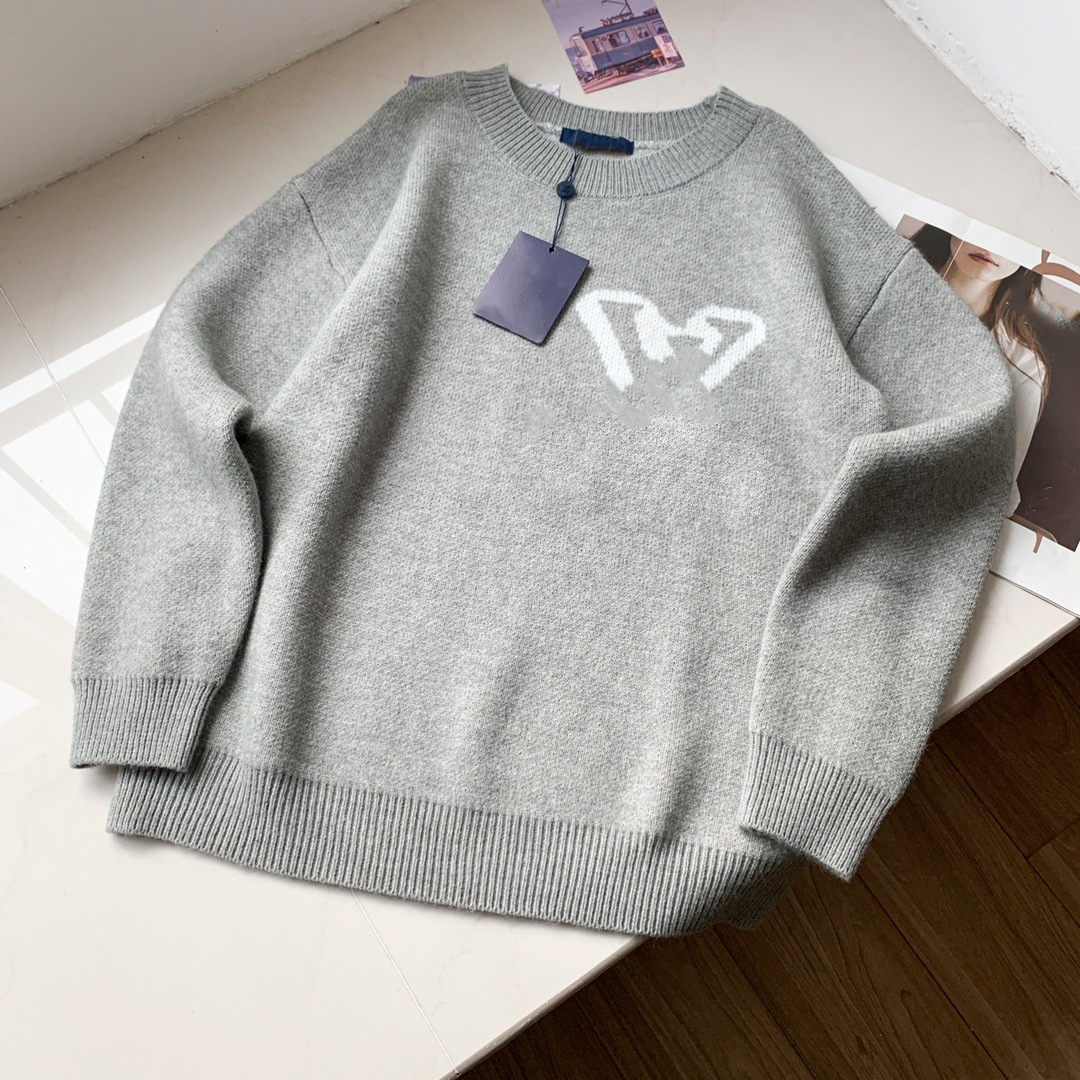 Lvlyness Sweater Designer Men's Louise Sweater Luxury Letter Round Neck Pullover Sweater Men High Quality Womens Woolen Luois Vutiton Sweater 3