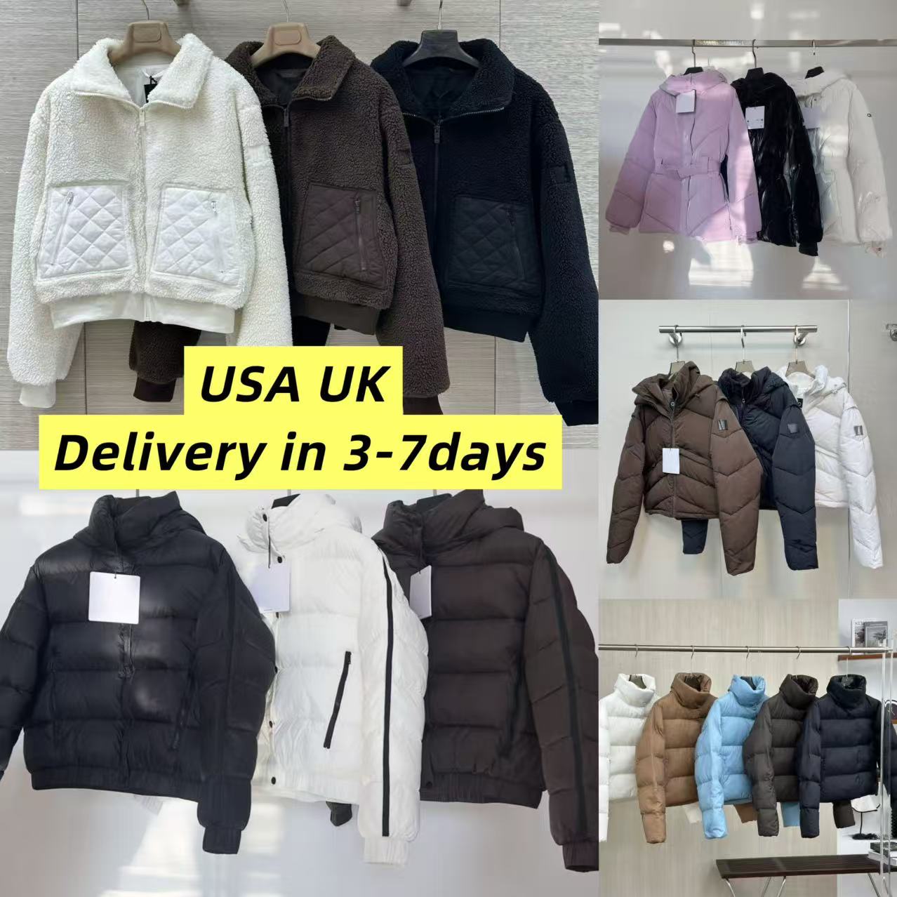 Designer Womens Brown Lamhair Lamb Wool Zipper Coat Hooded Yoga Clothes Women's Winter Short Padded Warm Cotton-padded Jacket kendou style