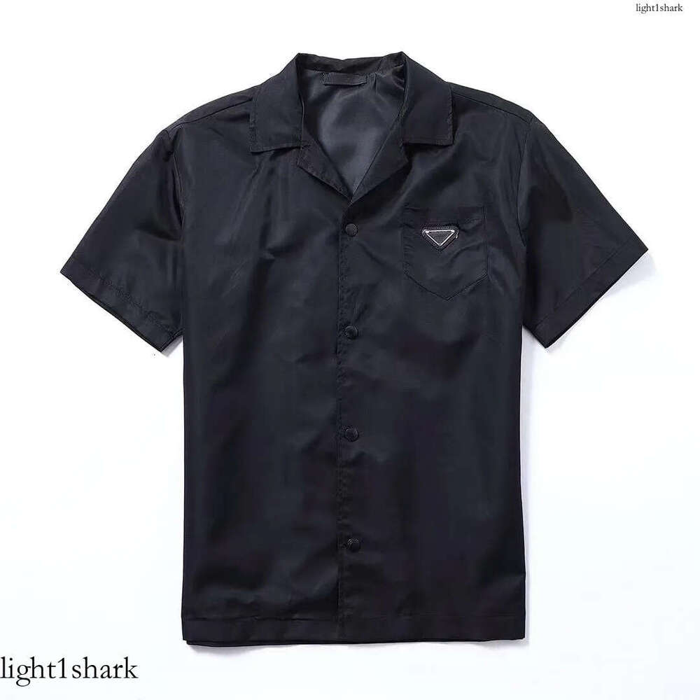 p hommes femmes t-shirts polos marque de loisirs chemisiers courts triangle signe chemise homme classique inversé lâche importé de haute qualité