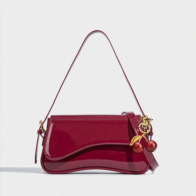 Sac à bandoulière pour femmes de style classique à la mode avec pendentif cerise exquis sac polyvalent pour femmes XJ251031