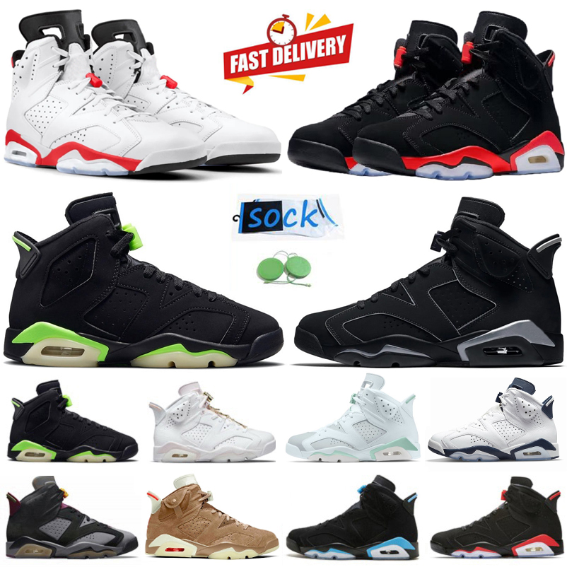 6 Basketball Shoes For Men 6s Sneaker Black White Infrared Aqua Reverse Red Oreo Yellow Ochre Cool Grey Metallic Silver Electric Green Man Traine-image-998112953