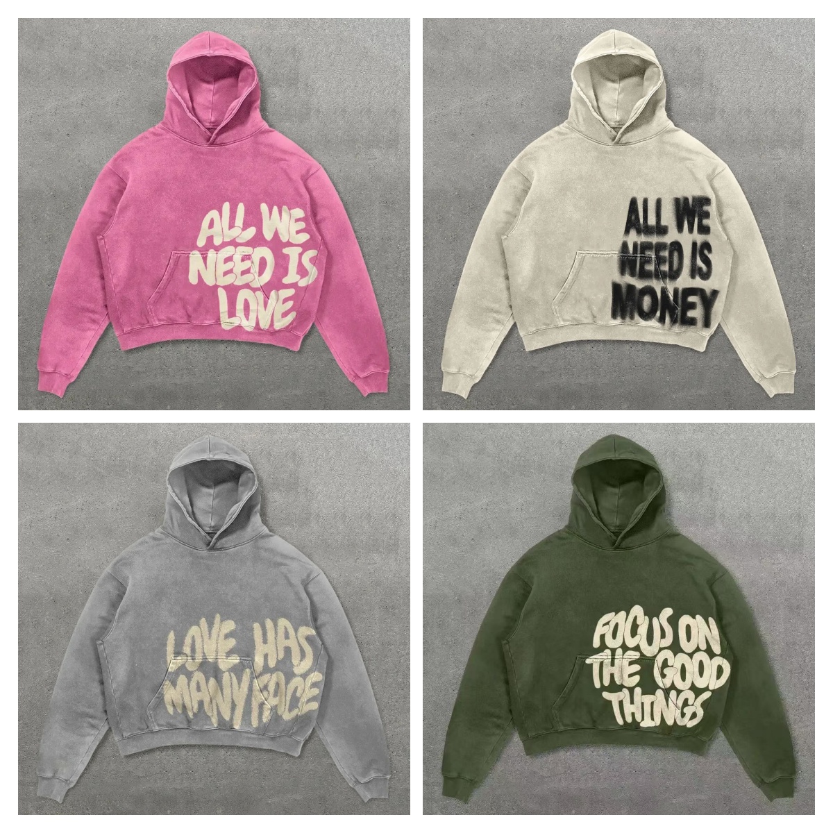 designer hoodie Men's Hoodies high quality All We Need Is MONEY Print Pullover Hoodie Women Men Autumn Sweatshirt Hoodies Y2k style baggy Long