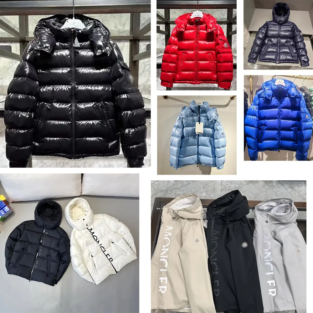 Designer Puffer Jacket Mens Warm Winter Coat Parkas Glossy Black Fashionable Solid Color Thicken Outdoor Down Jacket for Cold Weather Winter M2026 Q