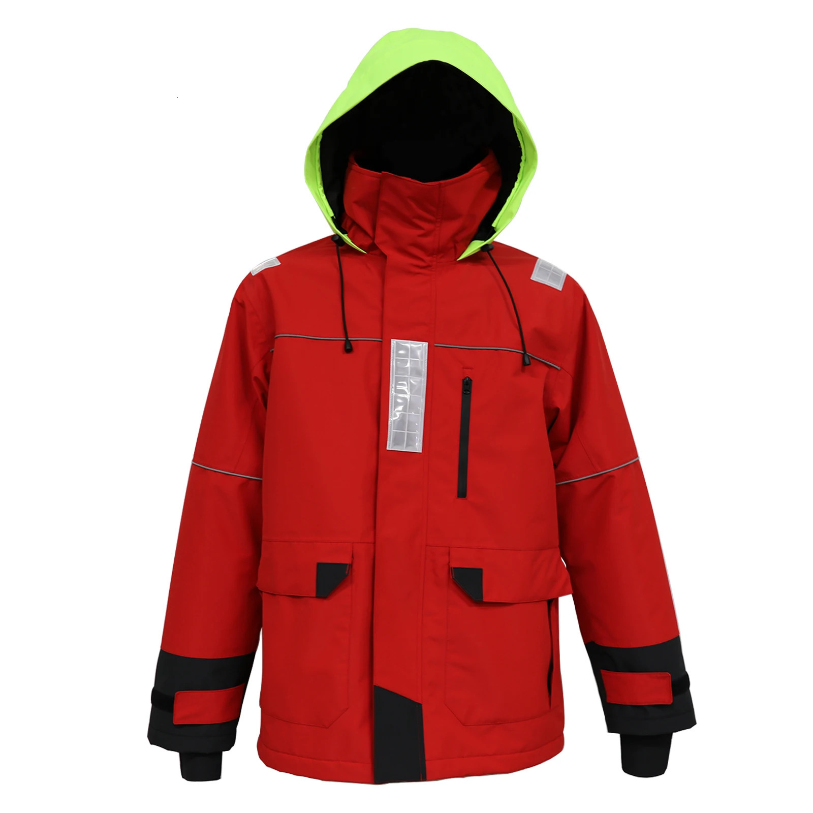 Men outerwear Short Jacket LKVER Pier 30 Coastal Sailing Jacket For Men Waterproof Windproof And Breathable With Packable Neon Yellow Hood 251030 Cr