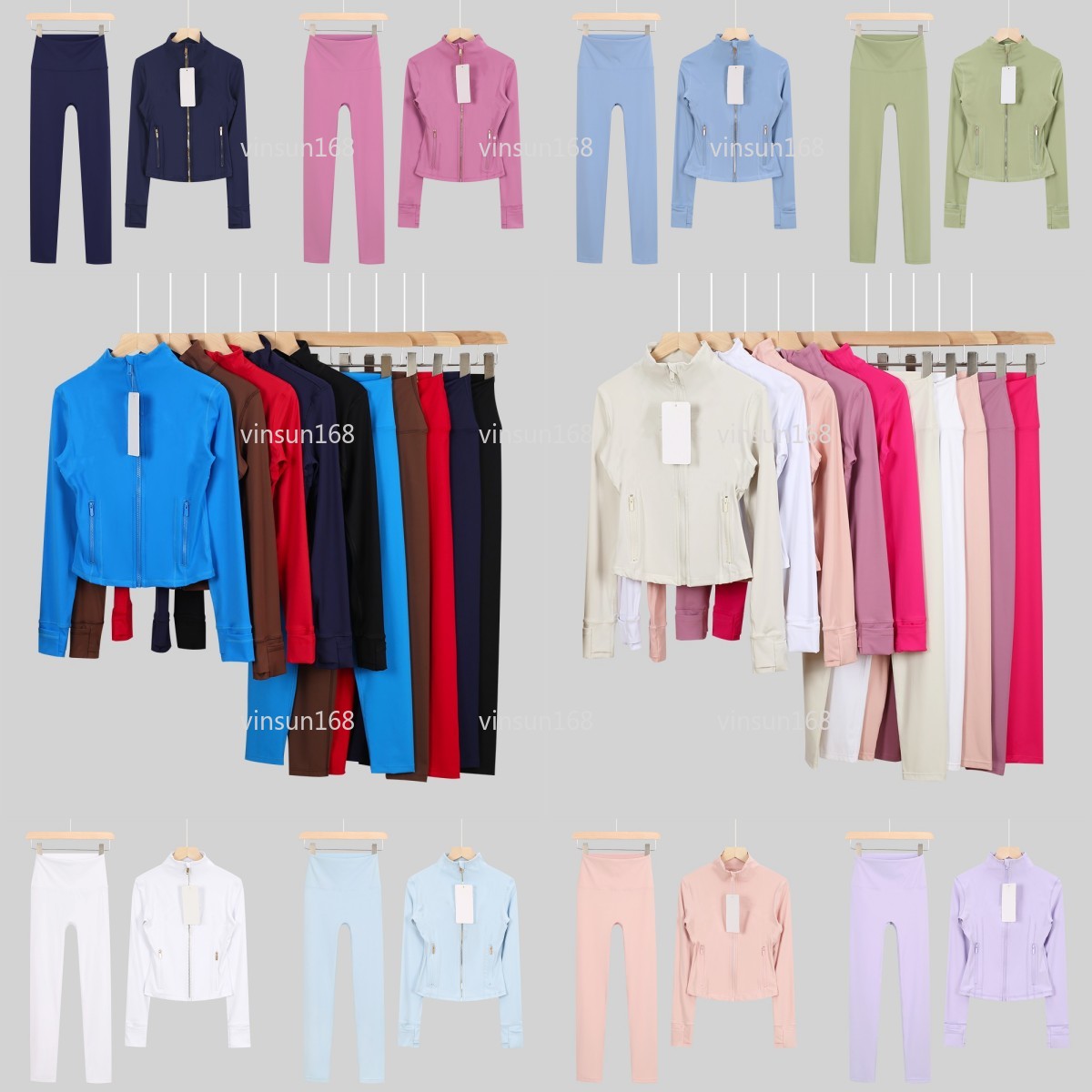Ensemble de gymnastique 2 pièces, veste d'entraînement de yoga, leggings pour femmes, ensemble de 2 pièces, costume de yoga pour femmes