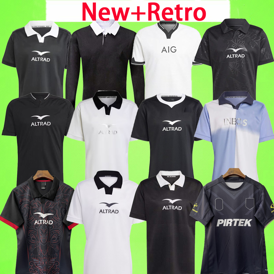 New + Retro KIWIS 2025 2026 All Super Rugby Jerseys Black white jerseys Zealand Training 25 26 Vest Shirts T POLO Maillot long sleeve Tops LEAGUE 03