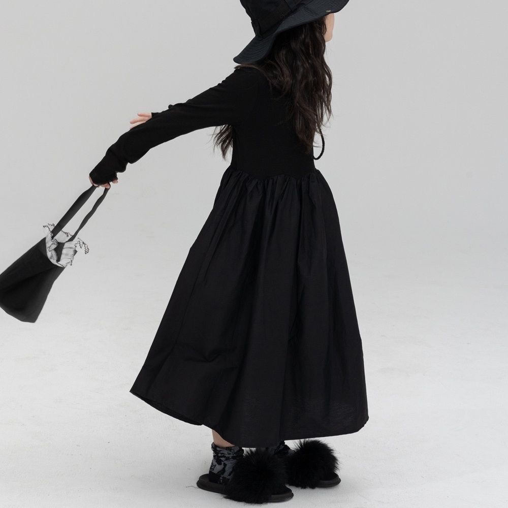 D579 Autumn/Winter New Style Floor-Length Dress, Melardson Style, Popular Mother-Daughter Layered Dress-image-1082614113