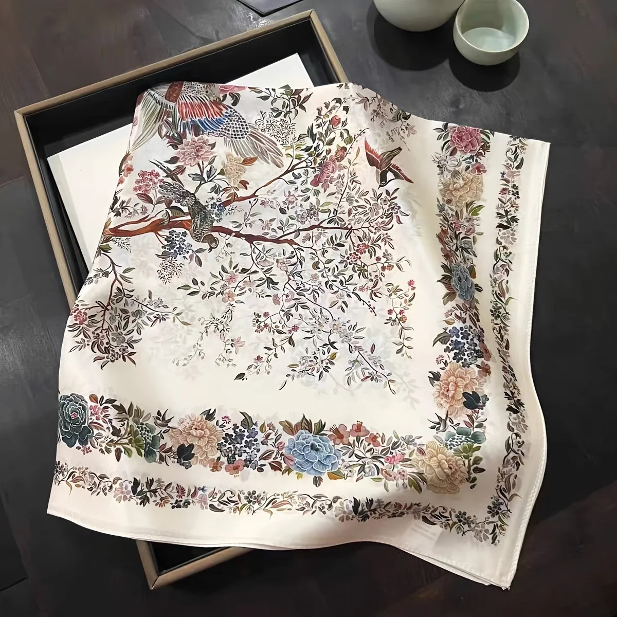 Womens Scarf Bandana Headband Flowers Vintage Summer Beach Square Cotton Handkerchief Bohemia Girl Accessories 251031
