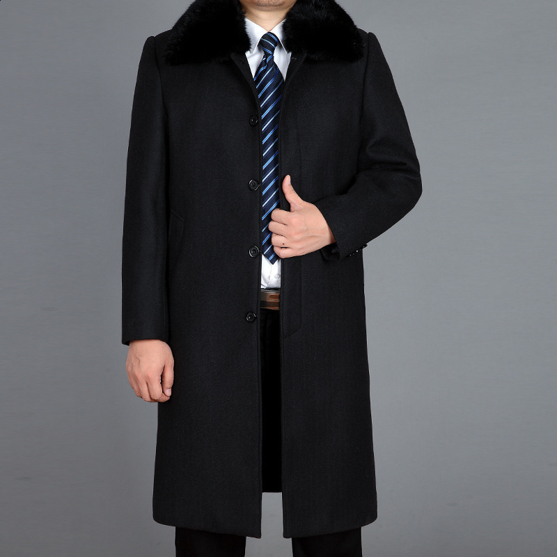 Fahsion Ultra fine Wool Coat Mens Medium to Long Wool Down Jacket with Large Size S M L XL 2XL3XL4XL 5XL 6XL Inner Lining 240823