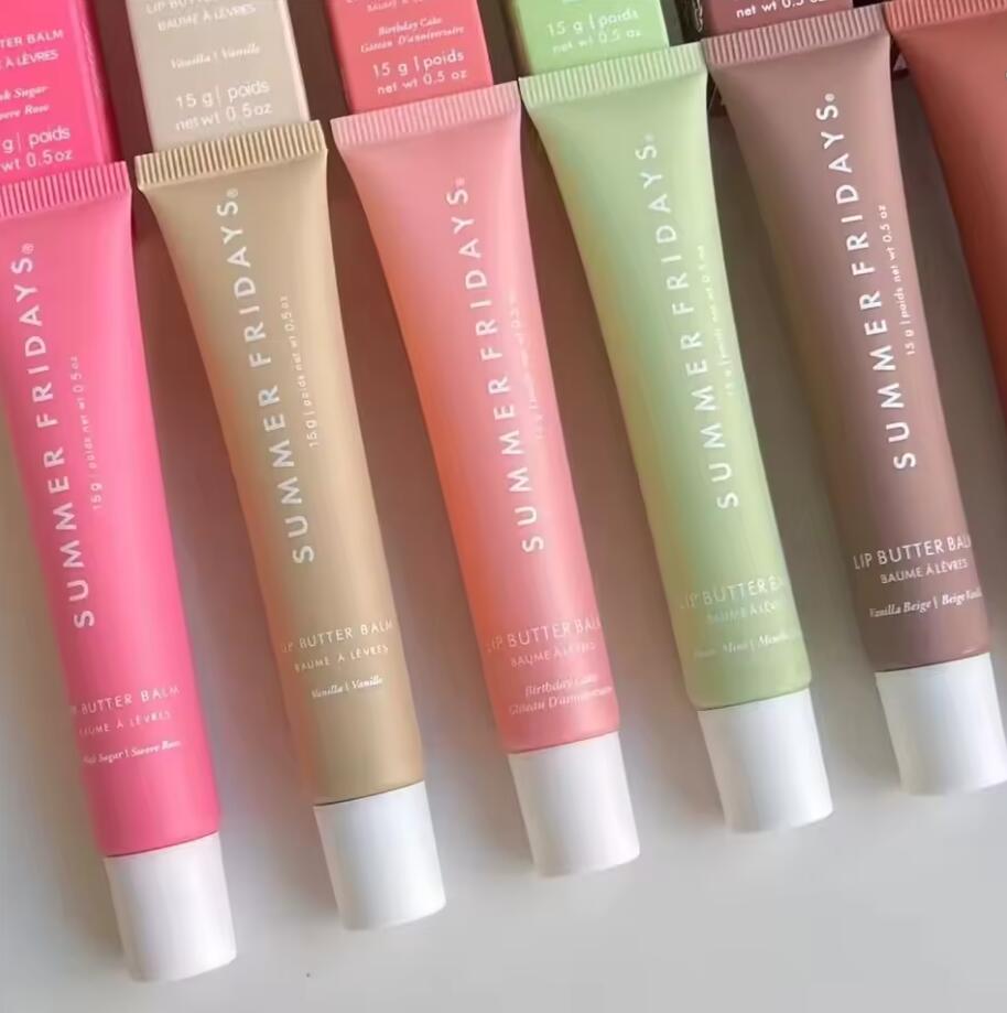 15g Lip Butter Balm for Smooth and Soft Lips pink Sugar vanilla beige brown sugar vanilla sweet mint cherry summer Fridays Lip Balm-image-998420840
