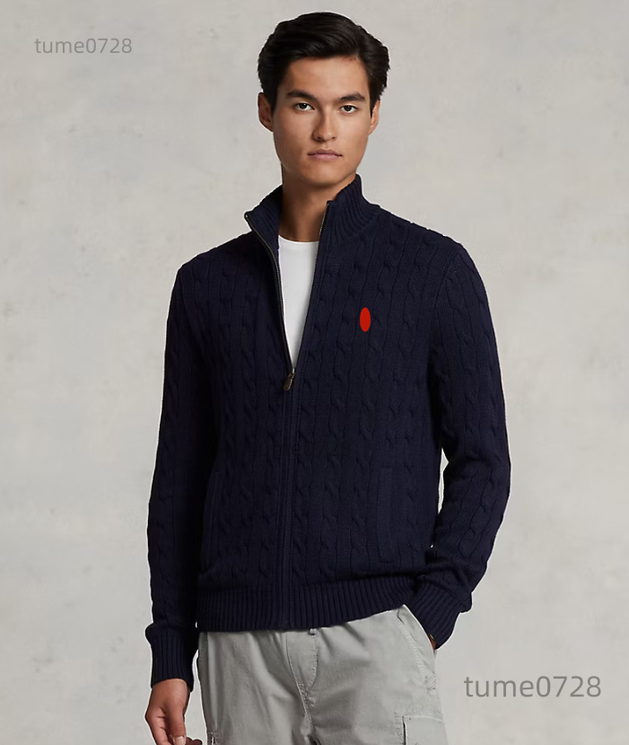polo sweater men quarter zip designer knit sweaters mens pullover uomo half zipper luxury casual small horser jumper autumn wool women hoodie chanda