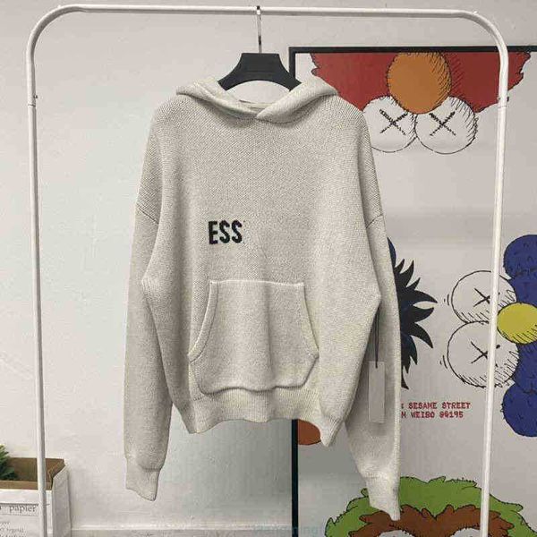 F3qx Hommes Femmes Essentialhoody Knit Sweater Essentialshirts Ensemble tricoté Essentialhoodies Pulls à col roulé Casual US UK Streetwear Fashion Sweatshirts