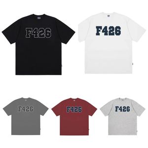 F426 t-shirts pour hommes t-shirt chemise de créateur t-shirt en plein air t-shirts en pur coton impression noir gris col rond lettre ample imprimée t-shirts à manches courtes surdimensionnés