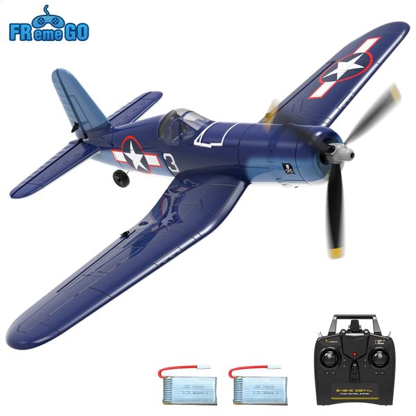 F4U RC avion 2.4Ghz 4CH 400mm envergure une touche voltige RTF télécommande avion jouets cadeaux pour enfants 240118