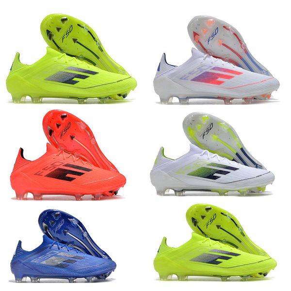 Saison Soccer Boots F50 Man Low Cut Speed Legacy FG TF Turf Messis Football Crampons pour l'entraînement Chaussures de football confortables en tricot souple en plein air X Speedflow